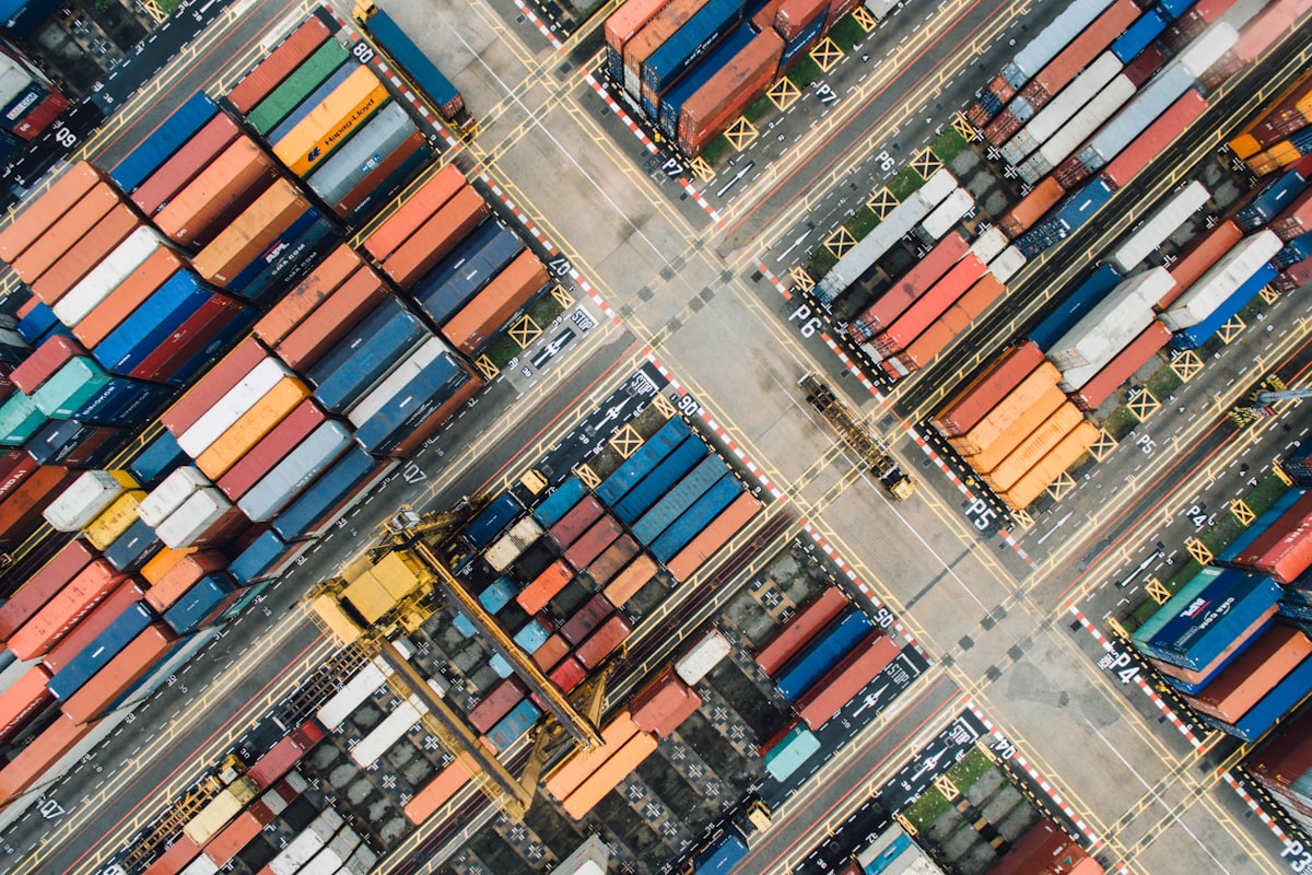 Senior executives discussing global trade strategy